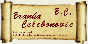 Branka Čelebonović vizit kartica